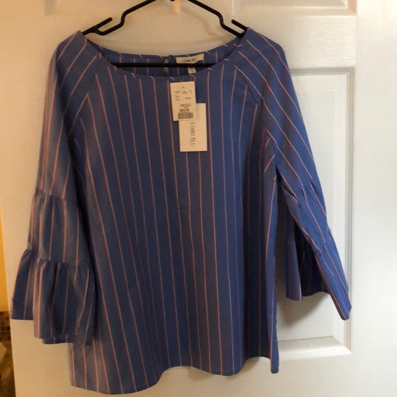 NWT Como Blu stripped blouse